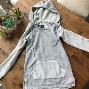 Andrew Marc | Gray Knitted Athletic Hoodie
